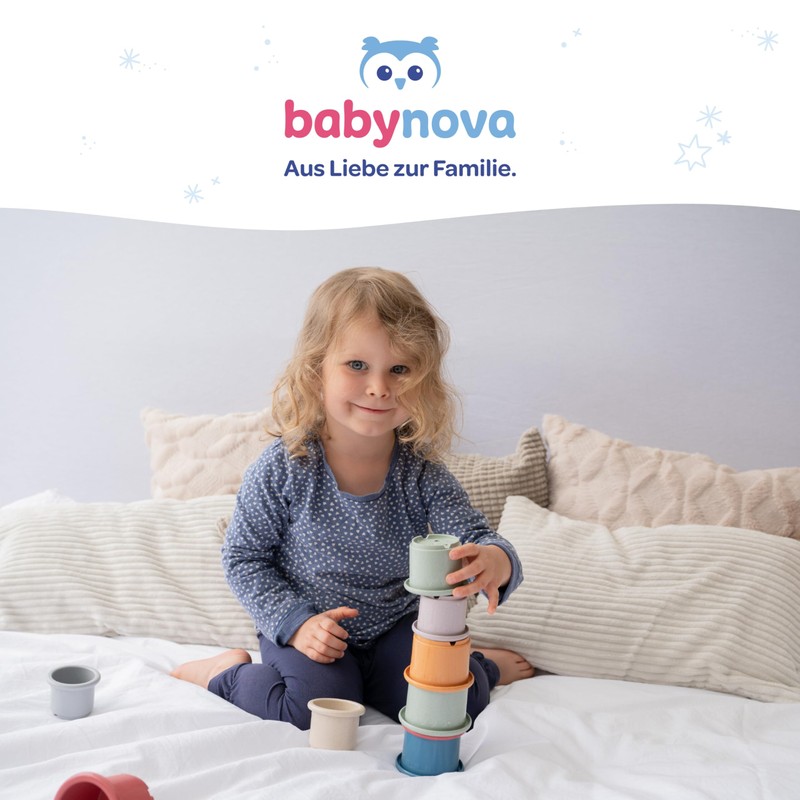 babynova Dummy Chain with Clip, Set of 2, Dummy Holder