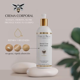 Marie d'Argan Trío Hidratante: Crema Oro Día y Noche + Loción Corporal Antiedad Infundida con Vitamina E, Escualenos Vegetales y Péptidos, Enriquecida con Oro 24k para una Piel Reestructurada, Radiante y Firme