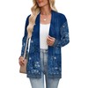 Zeagoo Womens Lightweight Sweaters Summer Floral Cardigan Long Sleeve Kimono
