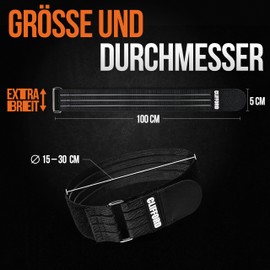 CLIFFORD Velcro Tie Down Straps I Extra Wide I Lashing Strap Bicycle Carrier Outdoor Garage I Small Tie Down Straps Short I Bicycle Carrier Accessories E-Bike Mountain Bike I Bicycle Lashing Straps