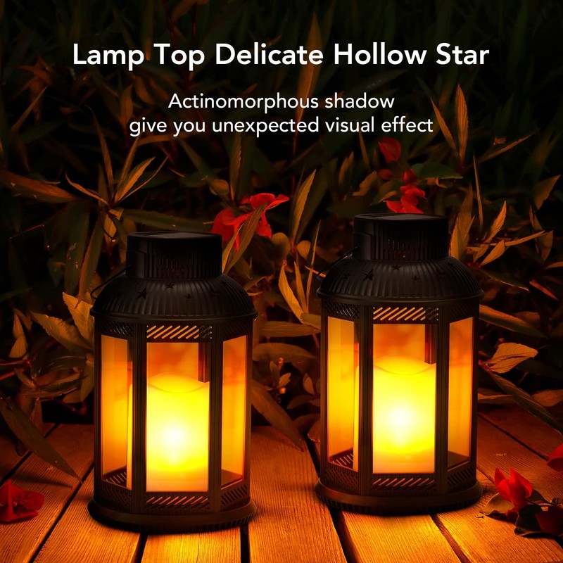 Solar Garden Lantern Outdoor Hanging Light Decorative Star Sun Solar
