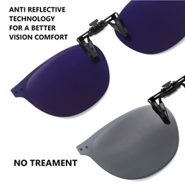 CREYESTAL Polarised Sunglasses Attachment Glasses, Sunglasses Clip, Liftable and Ultralight, Men, Women, 100% UV400, Black glasses with anti-reflective treatment