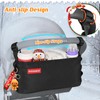 Guiseapue Pram Organiser with Cup Holder, Large Capacity Stroller Organiser