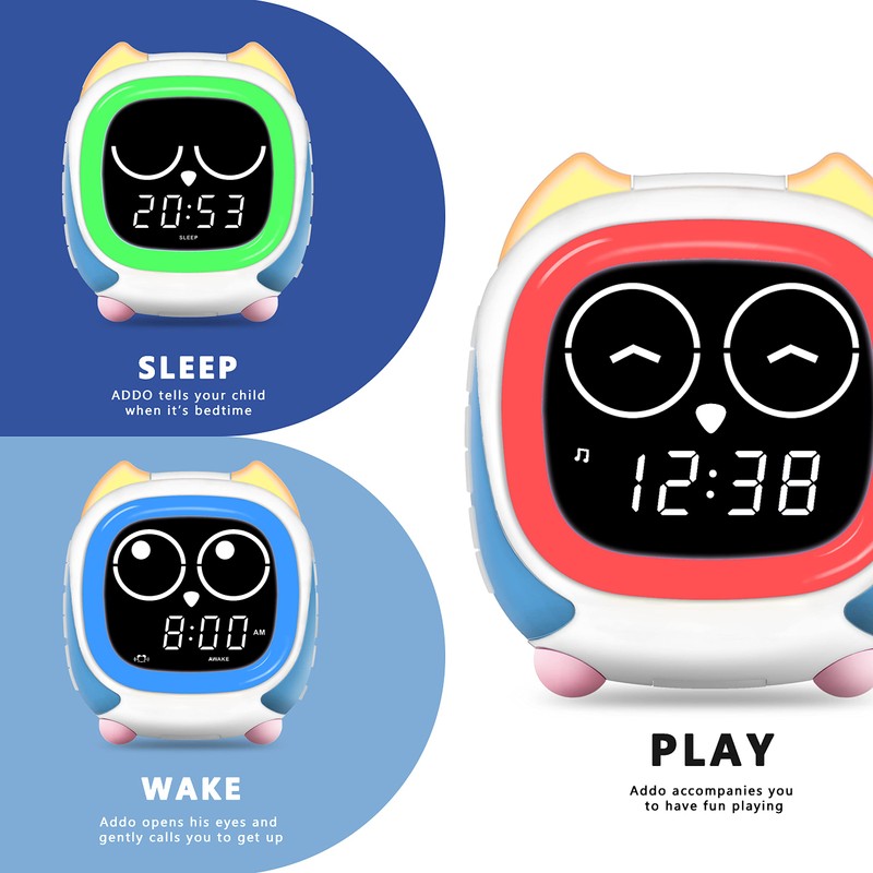 Addo Kids Alarm Clock,Sunrise/Sunset Simulation Bedside Lamp, Grow Children's Clock