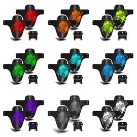 NICEDACK Mud Guard, 2Pcs MTB Bicycle Mudguards for 26" 650B 27.5" 29" MTB Mountain Bike Rear and Front Mudguard Fender (Cyan, 2PCS Matte Surface)