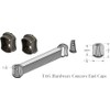 TAG Hardware Wardrobe Closet Rod Concave Shape with End Supports