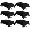sancua 6 Pack Black Tablecloth 60 x 102 Inch, Rectangle