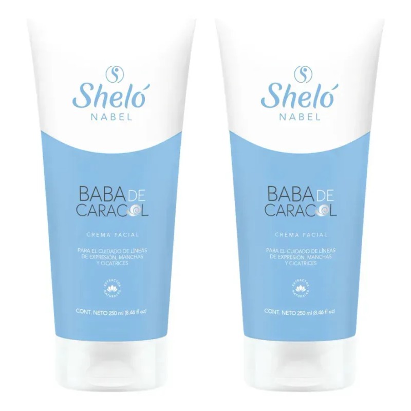 Sheló Nabel Crema Facial con Baba de Caracol, Reduce Cicatrices,