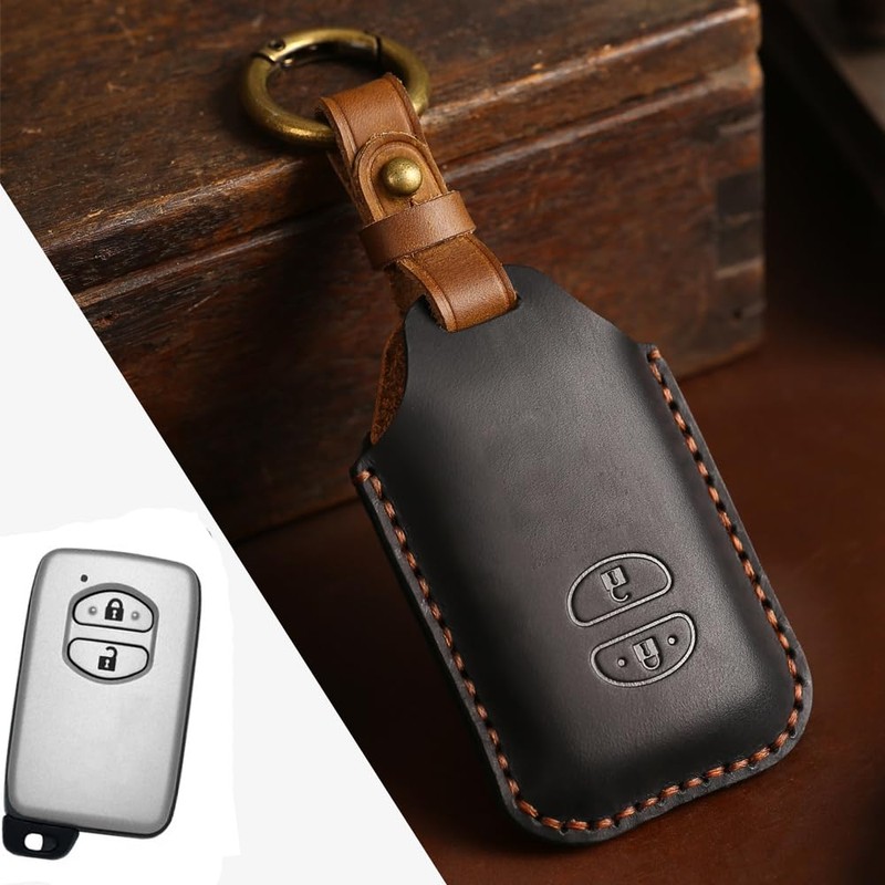 Kinotaka Genuine Leather Key Case, Prius 30 Series, 2 Buttons,