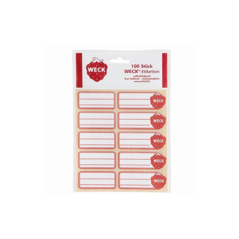 Weck Selbstklebeeti – Labels Pack of 100 080812