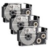 [Horizontal Tona] Casio Compatible CASIO Compatible Nameland XR-12WE White Tape/Black