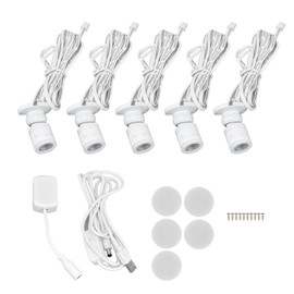 LED Under Cabinet Light USB Power Supply Dimmable White Light LED Showcase Lamp with 3 Installation Methods1 for 5