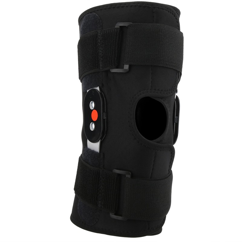 Hinged Knee Brace Support Adjustable Knee Joint Pads with Strap