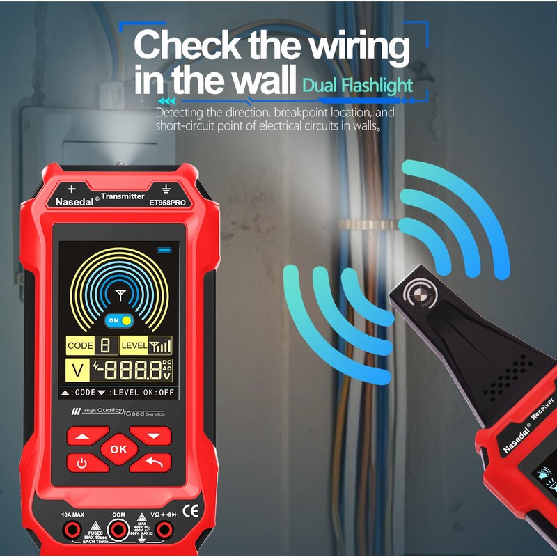 Nasedal Underground Cable Tester Locator Muntimeter 2 in 1,Circuit Tracer