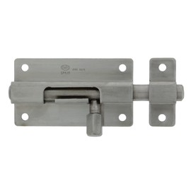 Amig - Overlap Pin for Doors Mod.800 | Security Latch for Horizontal or Vertical Closing | Stainless Steel | Measurements: 50 x 38 mm | Includes Coach Screws