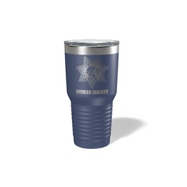 Alterd Industries California Highway Patrol - CHP | Law enforcement | Highway Patrol | Gifts for Officers | Tumbler | Coffee Tumbler | Police Academy | Gift for cops | Badge (30oz Tumbler, Navy)