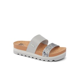 Reef Women's Cushion Vista Hi Slide Sandal, Snake Duo, 6