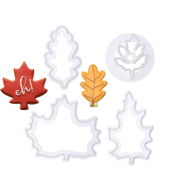Leaf Cookie Cutters, 4pcs Fashionable and Exquisite Autumn Cookie Cutters,