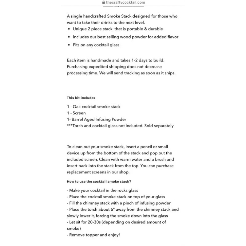 The CraftyCocktail - Smoker Top - Bulk - 10 Individual