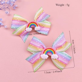 Baby Rainbow Cloud Headband Girls Hair Clips Pin Cloud Hair Band Rainbow Headwear BBG17 (Hair Clips-A)