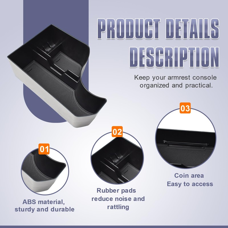 RUNROAD Center Console Organizer Tray Compatible with 2025 2024 2023