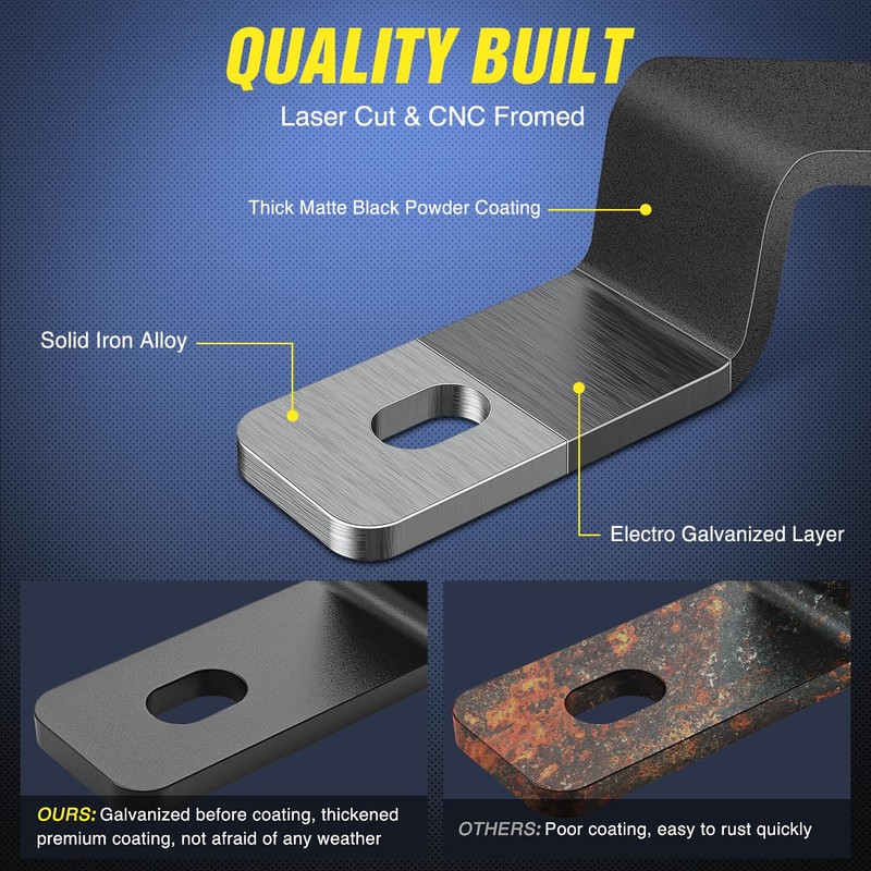 Nilight Ditch Light Brackets Hood Hinges Mount Bracket Kit for