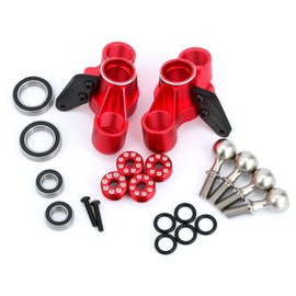 Aluminum Alloy Front Steering Blocks with Bearings Upgrade Parts for Arrma 1/8 Kraton 6S Outcast 6S Notorious 6S,Replace #AR330505