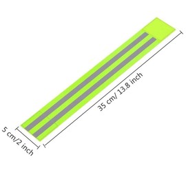 Haobase 4 Pcs Reflective Armbands Running Safety Gear Reflective Wristbands Bike Ankle Bands High Visibility Arm Straps Reflective Bands for Walking Cycling Night Sports