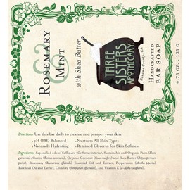 Three Sisters Apothecary 4.75 oz. Handcrafted Bar Soap (Rosemary and Mint)