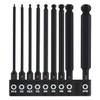 KIMLONTON Hex Ball Point Bit, 9-Piece Set, S2 Steel, Black