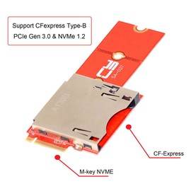 xiwai NGFF M.2 NVMe Mainboard to CF Express Extension Adapter M2 M-Key for CFE Type-B Support R5 Z6 Z7 Memory Card