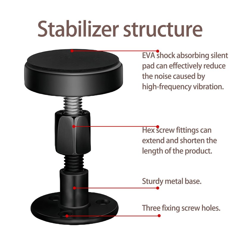 Pack of 4 Headboard Stoppers, Adjustable Bed Frame with Thread,