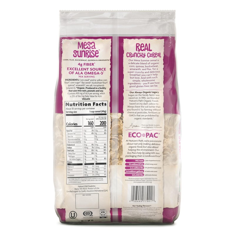 Nature's Path Organic Mesa Sunrise Cereal, 26.4 oz (Pack of