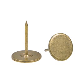QUARKZMAN 30 Pieces Upholstery Nails 16mm x 20mm Flat Head Decorative Furniture Tacks Thumbtacks for Furniture Sofa Headboards Bronze