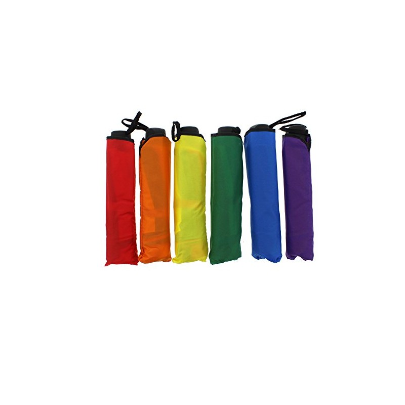 Zac's Alter Ego Foldable Handbag Colourful Rainbow Umbrella in Case