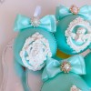 jelanny 1 Christmas Ornament Gift Turquoise Teal blue Shabby Chic