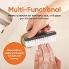 Superio Heavy Duty Durable Grey Nail Brush Cleaner with Handle