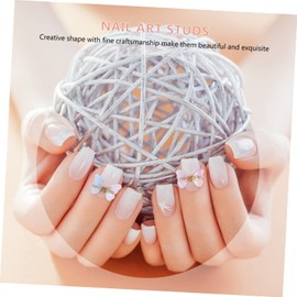 FRCOLOR 4Pcs Nail Art Studs DIY Manicure Decorations Smooth Zircon Nail Charms for Home Salon Use Durable Realistic Design