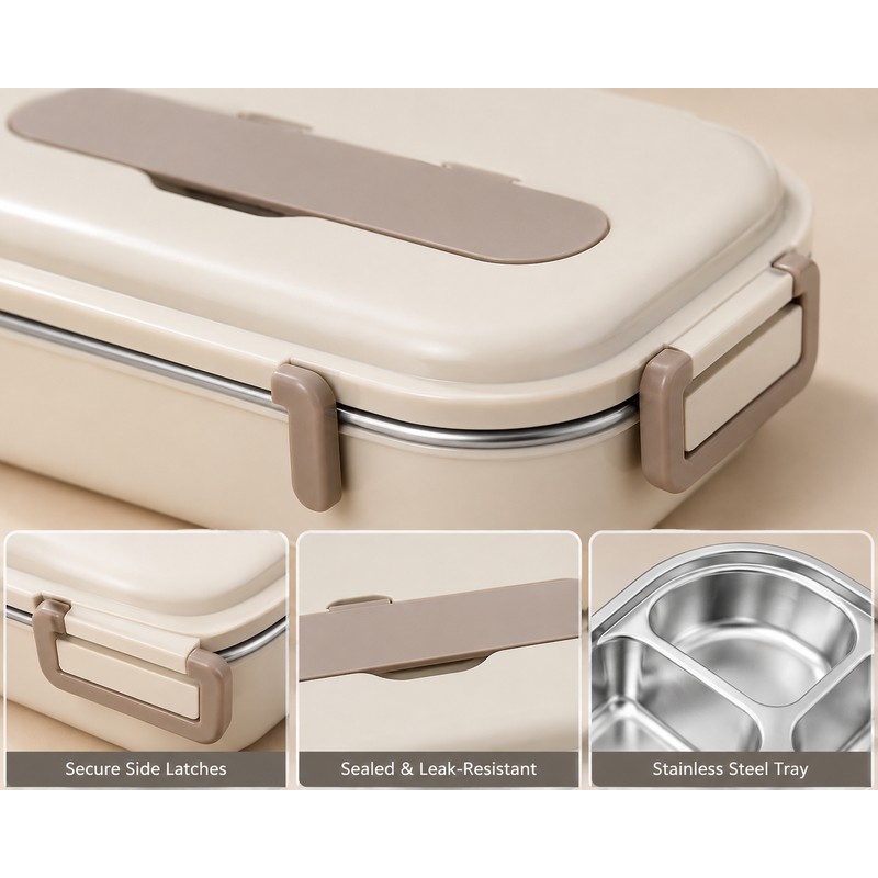 304 Stainless Steel Lunch Box for Work & School –