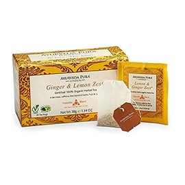 Ginger & Lemon Zest Herbal Tea - Carton of 4 Boxes (80 Sachets)