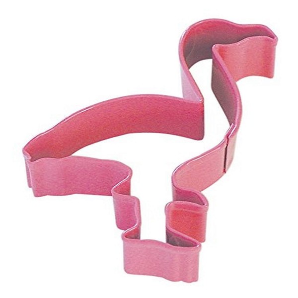 R&M Flamingo Cookie Cutter, 4-Inch, Pink with Brightly Colored, Durable, Baked-on Polyresin Finish