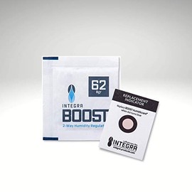 Integra Boost 62%,10 x 8g Humidity Regulator Pack, Pack of 10 Individually Wrapped, 2-Way Humidity Regulator for Storing, Fermenting and Curing herbs or Cigars