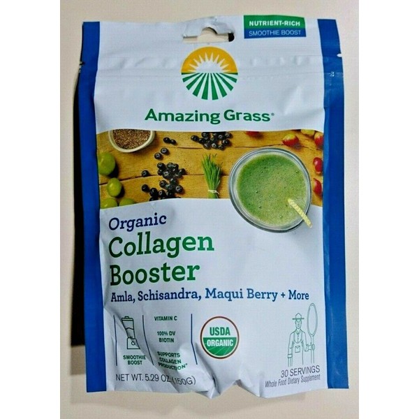 Amazing Grass Organic Collagen Booster 5.29 Oz 30 Servings