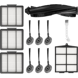 BlueStars Accessories Kit for Shark ION R85 RV850 S86 S87 R71 R72 R75 RV761 RV771 RV871 AV751 AV752 AV753 Vacuum Cleaner - 6 Side Brushes, 3 Hepa Filter, 1Main Brush, 1 Filter Guard, 1 Cleaning Brush