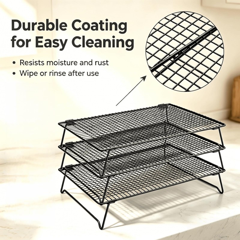 Lanxiu Cooling Racks for Cooking and Baking, 3 Tier Baking