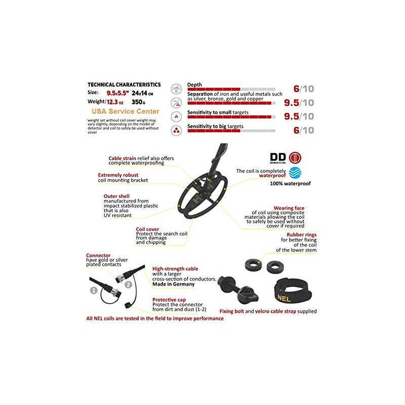 9.5 x 5.5 DD Search Coil for Garrett at Max