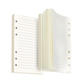 GYWHOOFT 6-Hole Notebook Refill, For Loose Leaf Binders, A5 Size, Mini Horizontal Ruled, Business Notebook, Dedicated Leaf Refill Paper, Refill Paper (Set of 45 Sheets x 2 Books)