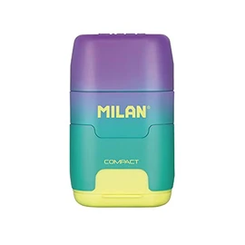 Milan Blister Pack Turquoise Sunset Compact Sharpener + 2 Replacement Erasers BYM10454