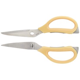 Endoshoji TKG BHS2904 Professional Kitchen Scissors, Yellow, Dishwasher Safe, Stainless Steel Blades, Polypropylene/Elastomer Resin Handle