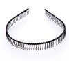 VEdusa Black Unisex Metal Teeth Comb Hair Hoop Hairband Headband